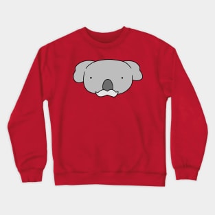 Mustache Koala Face Crewneck Sweatshirt